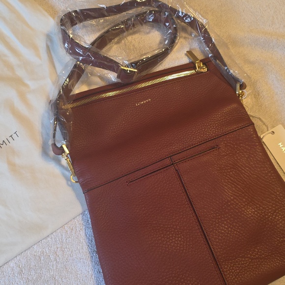 Hammitt Burgundy Crossbody Bag with Gold Accents - Picture 10 of 10